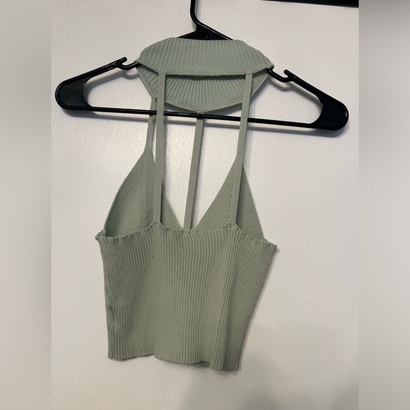 Sage Green Halter Top - Picture 2 of 2